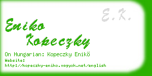 eniko kopeczky business card